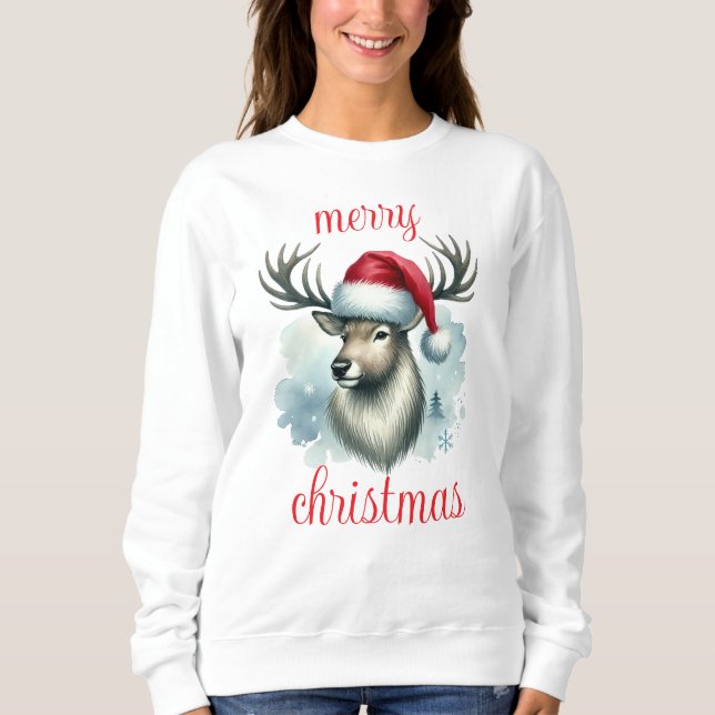 Sudadera Navidades de la hoodie de renos (Anverso)