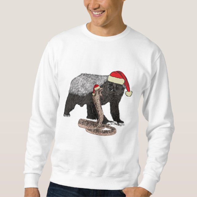 Sudadera Navidades de la insignia de la serpiente Honey Bad (Anverso)
