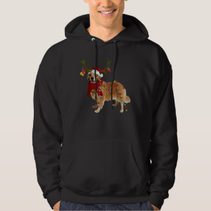 Sudadera Navidades de la luz de reno de Santa Golden Retrie
