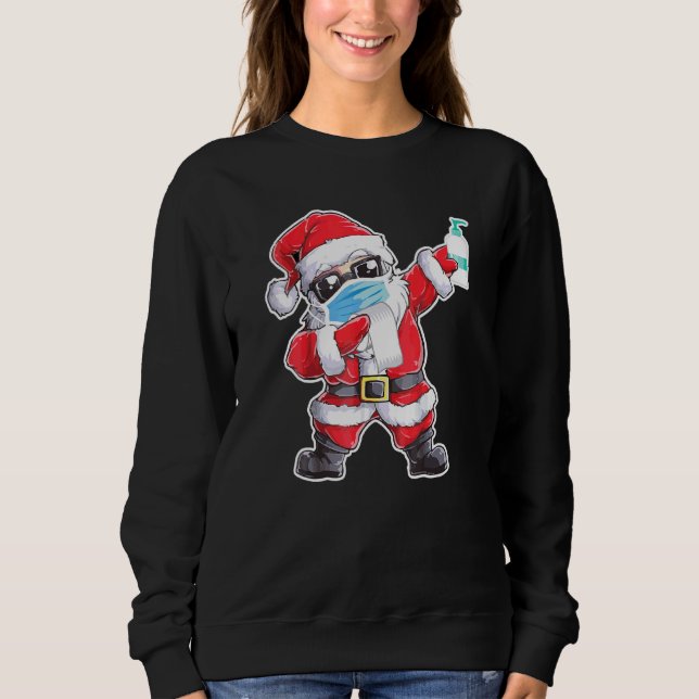 Sudadera Navidades de la máscara Dabbing Santa Face (Anverso)