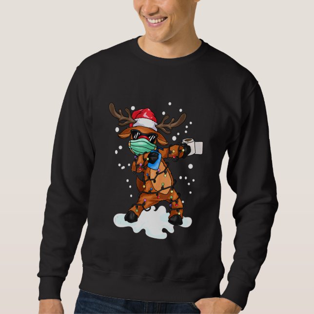 Sudadera Navidades de la máscara de reno de Dabbing (Anverso)