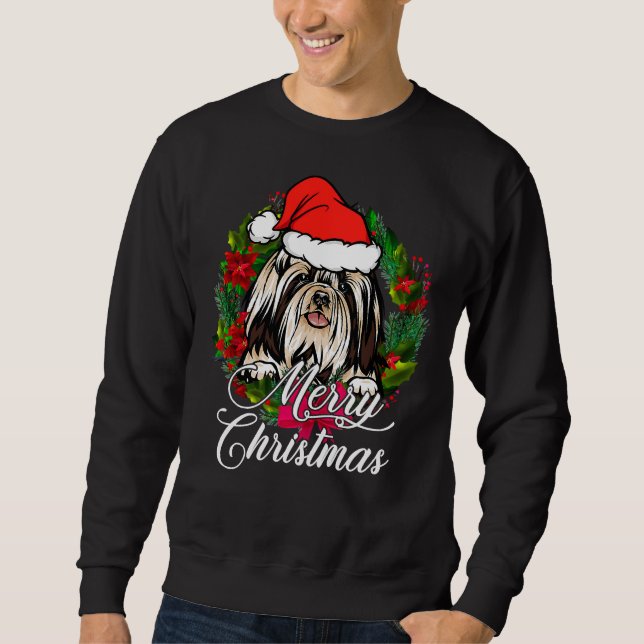 Sudadera Navidades de la nieve Shih Tzu Pajama (Anverso)