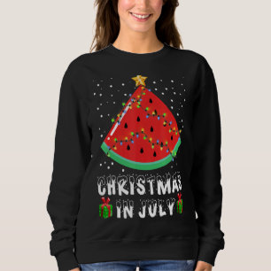 Sudadera Navidades De La sandía En Julio Vaca De Verano De 