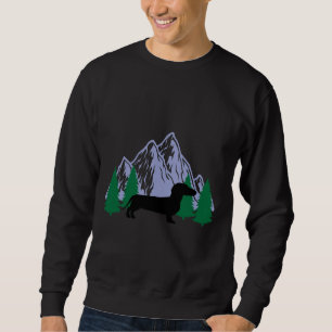 Sudadera Navidades de la silueta de perro de Dachshund