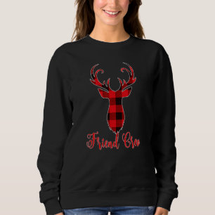 Sudadera Navidades de la tripulación, reno de caña roja