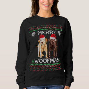 Sudadera Navidades de Labrador: Laboratorio amarillo feo de