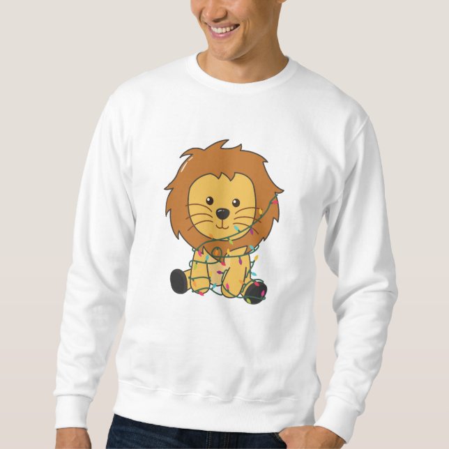Sudadera Navidades de leones niegan a los animales de invie (Anverso)