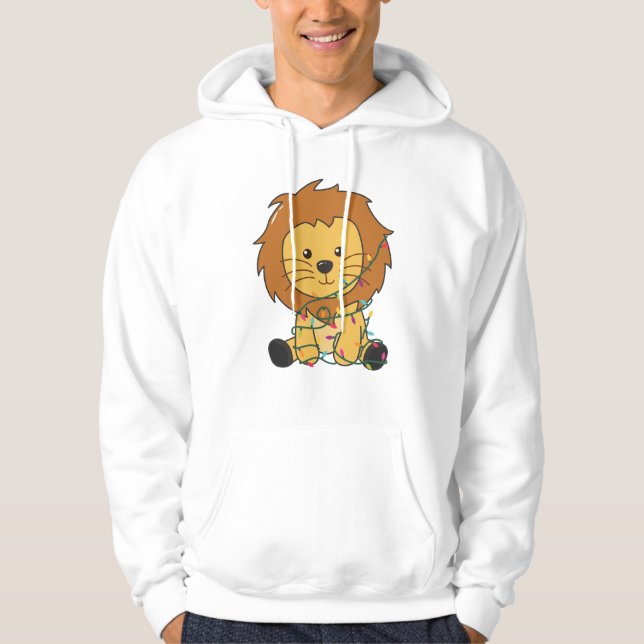 Sudadera Navidades de leones niegan a los animales de invie (Anverso)