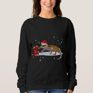 Sudadera Navidades de Leopard Gecko Santa Amantes de las Lu