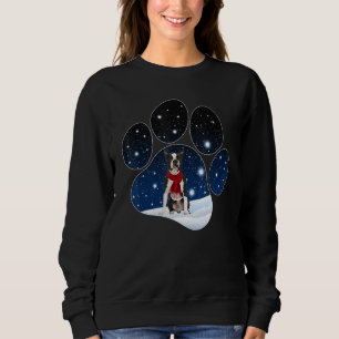 Sudadera Navidades de los perros del Boston Terrier Winter 