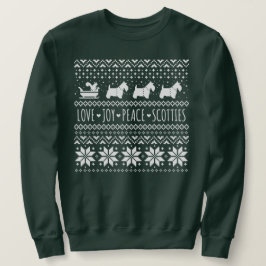 Sudadera Navidades de Love Joy Peace Scotts Holiday Dogs