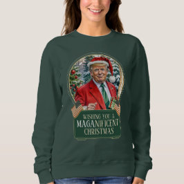 Sudadera NAVIDADES de MAGA mujeres del Globo de Nieve Trump