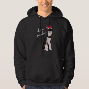 Sudadera Navidades de mamá de perro de Schnauzer blanco y n