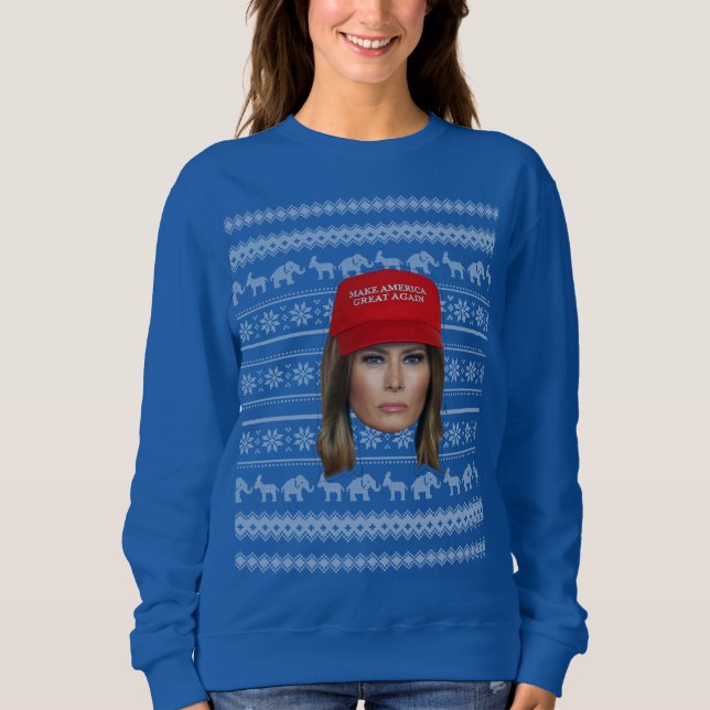 Sudadera Navidades de Melania Trump MAGA (Anverso)