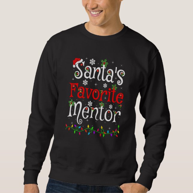 Sudadera Navidades de mentores favoritos de Santa Lughting (Anverso)