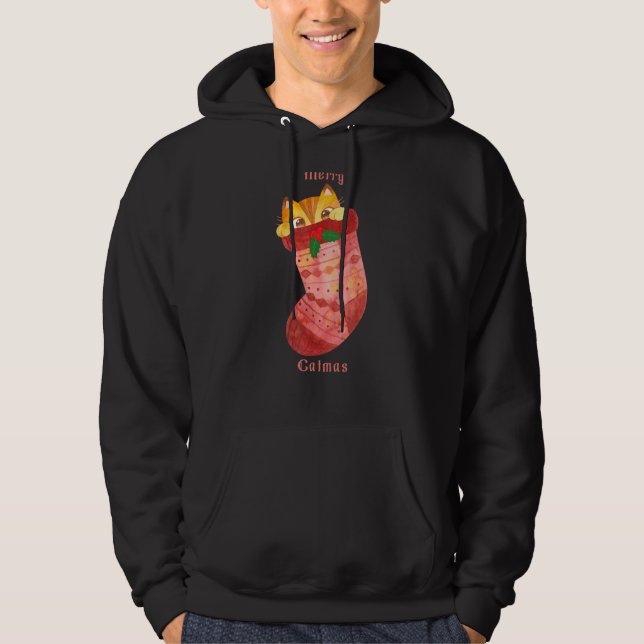 Sudadera Navidades de Merry Catmas Cute Ginger Kitty (Anverso)