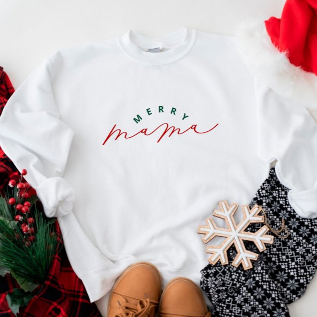 Sudadera Navidades de Merry Mama Script Sweatshirt (Subido por el creador)