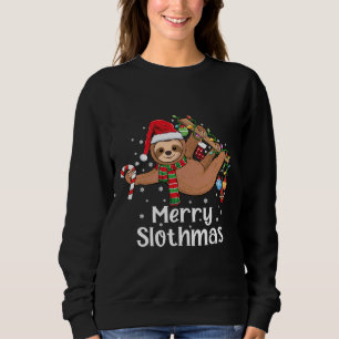 Sudadera Navidades de Merry Slothmas Slothmas Sloth Pajamas
