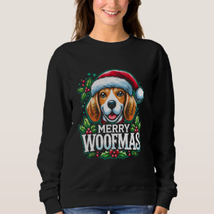 Sudadera Navidades de Merry Woofmas Beagle Aovers