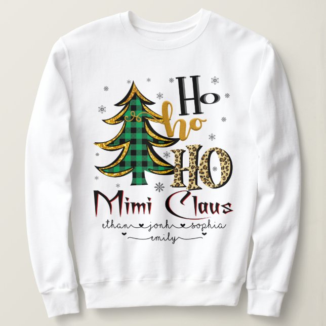 Sudadera Navidades de Mimi Claus (Anverso del diseño)