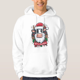 Sudadera Navidades de Moo-ey Cow Funny Santa Claus