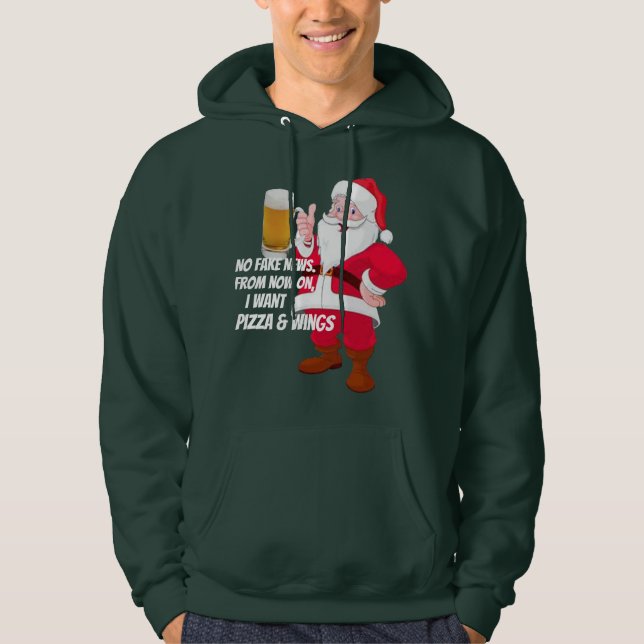 Sudadera Navidades de noticias divertidos de Beer Lover San (Anverso)