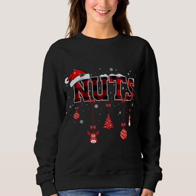 Sudadera Navidades de nueces de pecho que coinciden con cas (Anverso)