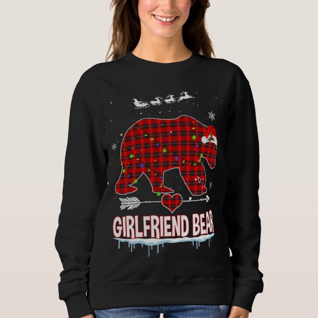 Sudadera Navidades de oso de búfalo de piel roja de novia P (Anverso)