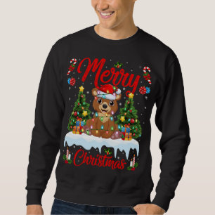 Sudadera Navidades de oso de navidad con mucho amor ilumina