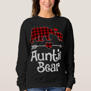 Sudadera Navidades de oso de tía Pajama Mat de búfalo rojo