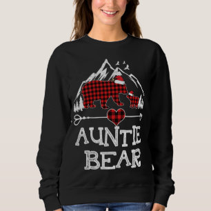 Sudadera Navidades de oso de tía Pajama Red Plaid Buffalo F