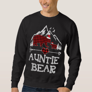 Sudadera Navidades de oso de tía Pajama Red Plaid Buffalo F