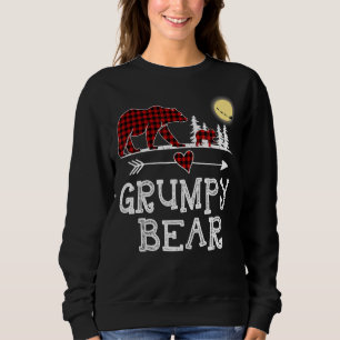 Sudadera Navidades de oso gruñón Pajama Red Plaid Buffalo p