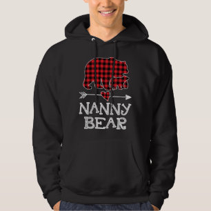 Sudadera Navidades de oso nana Xmas Pajama Red Plaid Buffal