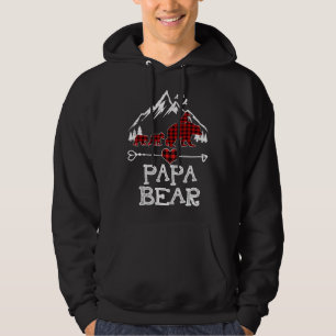 Sudadera Navidades de oso papá Pajama Red Plaid Buffalo Des