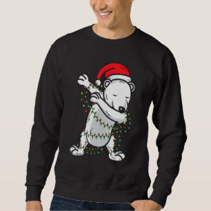 Sudadera Navidades de oso polar de Dabbing alumbran Santa