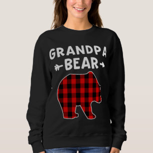 Sudadera Navidades de oso rojo negro de oso de abuelo promo