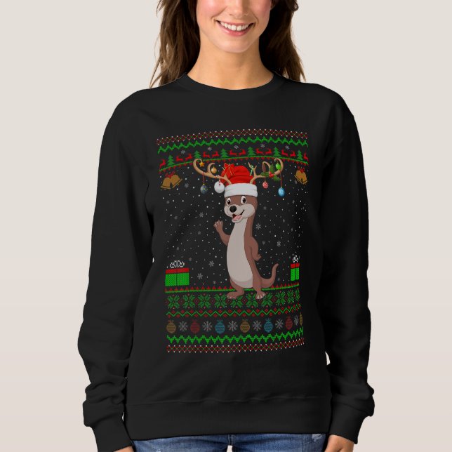 Sudadera Navidades de Otters Santa Matching Ugly Otters (Anverso)