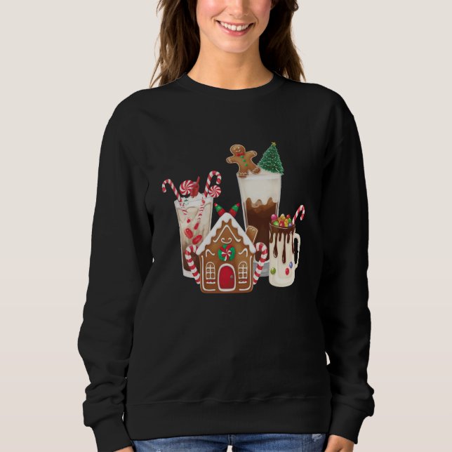 Sudadera Navidades de pan de jengibre Café Lover Regalo Nav (Anverso)