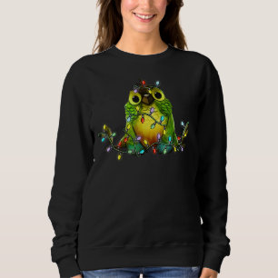 Sudadera Navidades de papagayo de pájaro alumbrando a pájar