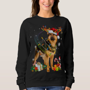 Sudadera Navidades de pastores alemanes Perro renos Gracios