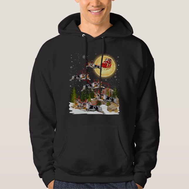 Sudadera Navidades de pastores de renos australianos montan (Anverso)