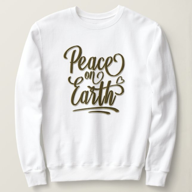 Sudadera Navidades de Peace On Earth Holidays Regalo Sweats (Anverso del diseño)