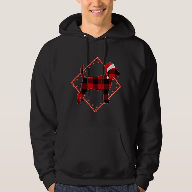 Sudadera Navidades de Perro Beagle Rojo (Anverso)