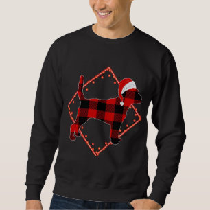 Sudadera Navidades de Perro Beagle Rojo