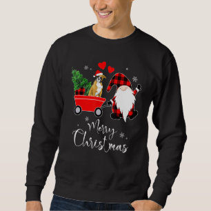 Sudadera Navidades De Perro Boxeador Con Pajamas De Santa H
