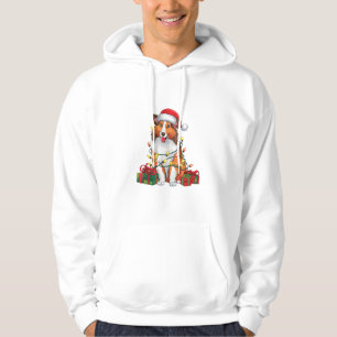 Sudadera Navidades de Perro Collie de Santa Hat