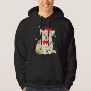 Sudadera Navidades de Perro Corgi Encienden A Mamá Papá