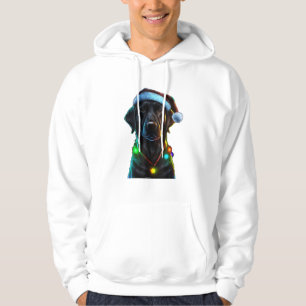 Sudadera Navidades de perro de Black Funny árbol de luces S