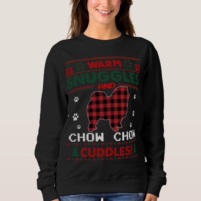 Sudadera Navidades de perro de Chow Chow Pajama Navidades f (Anverso)